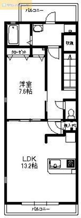 メゾンラヴィーヌの物件間取画像